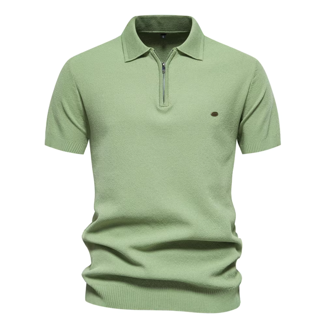 Polo Lareno zippé maille fine
