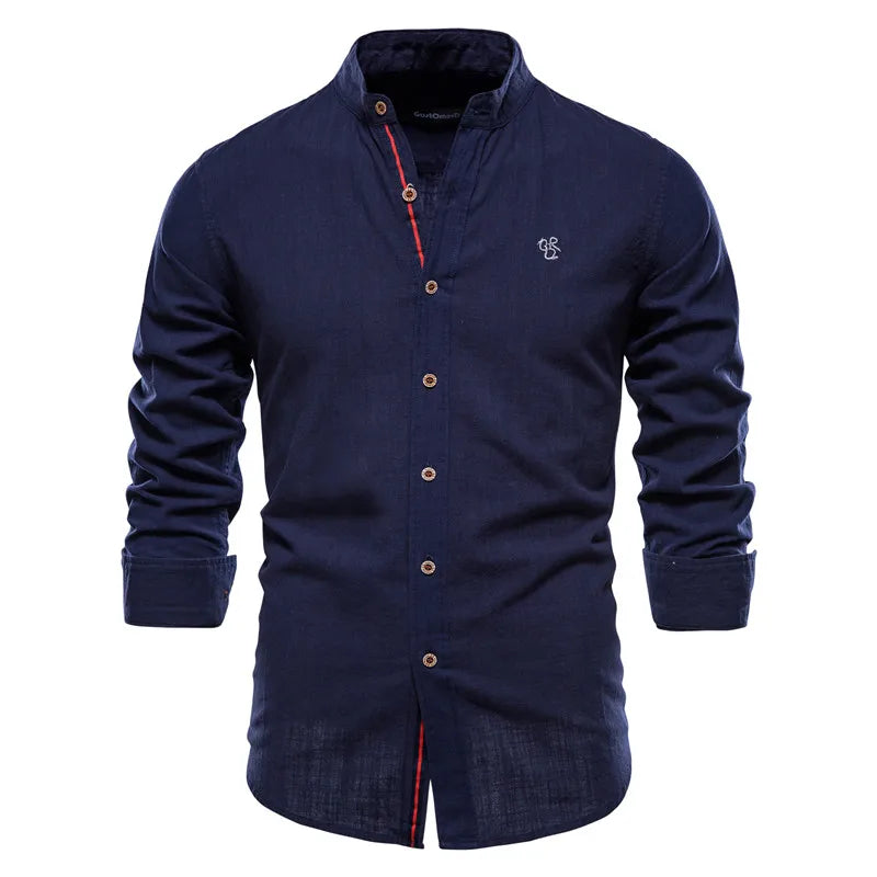 Chemise Oslow col mao