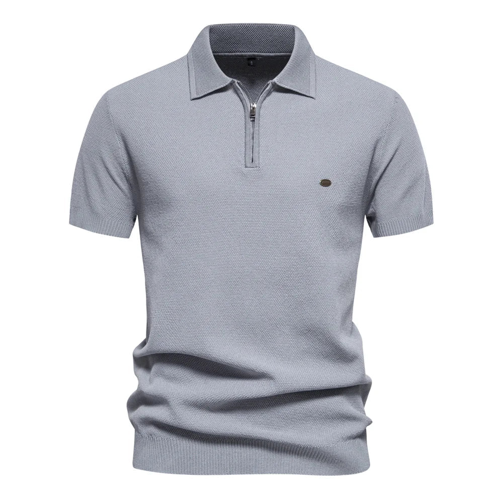 Polo Lareno zippé maille fine